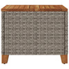 Grauer Gartentisch Carabus 45x45x37cm (Polyrattan und Akazienholz)