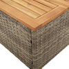 Grauer Gartentisch Carabus 45x45x37cm (Polyrattan und Akazienholz)