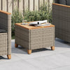 Grauer Gartentisch Carabus 45x45x37cm (Polyrattan und Akazienholz)