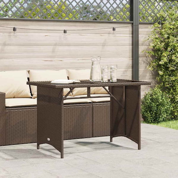 Brauner Gartentisch Glenwood 110x68x70cm (Polyrattan)