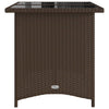 Brauner Gartentisch Glenwood 110x68x70cm (Polyrattan)