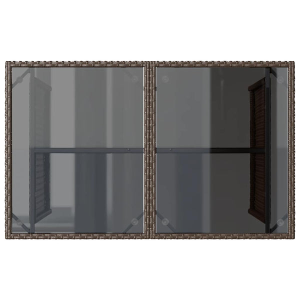Brauner Gartentisch Glenwood 110x68x70cm (Polyrattan)