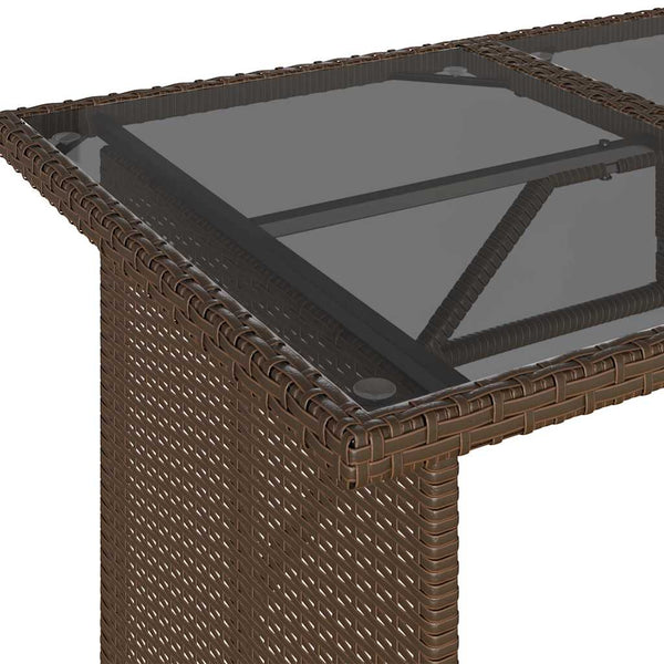 Brauner Gartentisch Glenwood 110x68x70cm (Polyrattan)