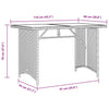 Brauner Gartentisch Glenwood 110x68x70cm (Polyrattan)