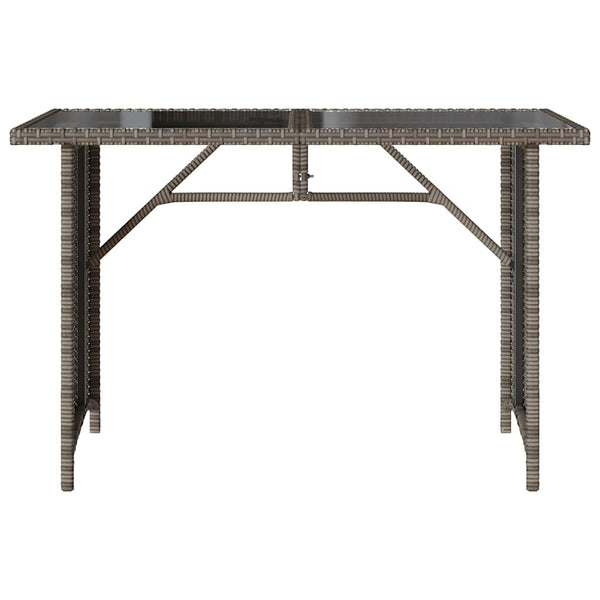 Harmaa puutarhapöytä Glenwood 110x68x70cm (polyrottinki)