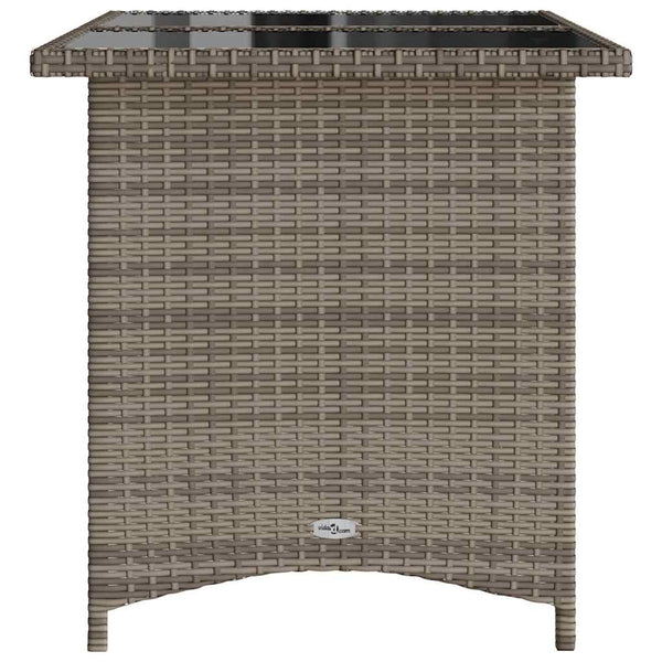 Harmaa puutarhapöytä Glenwood 110x68x70cm (polyrottinki)