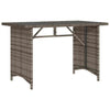 Harmaa puutarhapöytä Glenwood 110x68x70cm (polyrottinki)