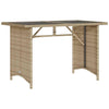 Beiger Gartentisch Glenwood 110x68x70cm (Polyrattan)