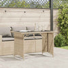 Beiger Gartentisch Glenwood 110x68x70cm (Polyrattan)