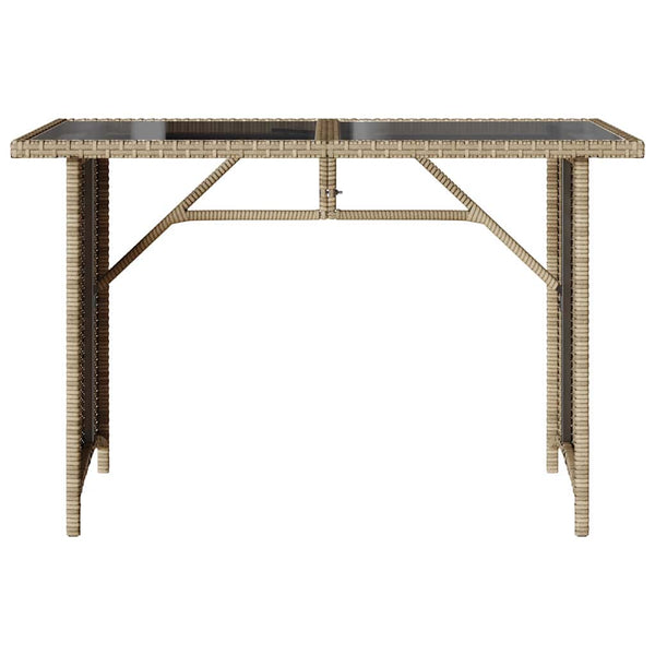 Beiger Gartentisch Glenwood 110x68x70cm (Polyrattan)