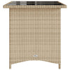 Beiger Gartentisch Glenwood 110x68x70cm (Polyrattan)