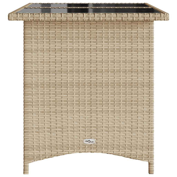 Beiger Gartentisch Glenwood 110x68x70cm (Polyrattan)