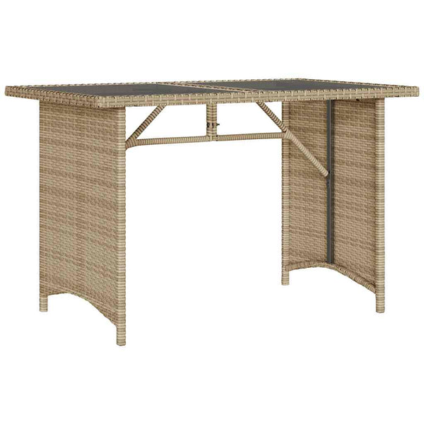 Beiger Gartentisch Glenwood 110x68x70cm (Polyrattan)
