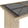 Beiger Gartentisch Glenwood 110x68x70cm (Polyrattan)