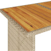 Beige Gartentisch Glenwood 110x68x70cm (mit Tischplatte aus Holz, Polyrattan)