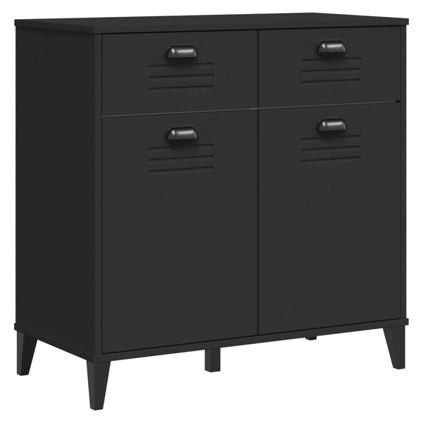 Schwarzes Sideboard Viken Slelian 80x40x80cm (Holz)