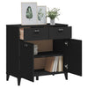 Schwarzes Sideboard Viken Slelian 80x40x80cm (Holz)