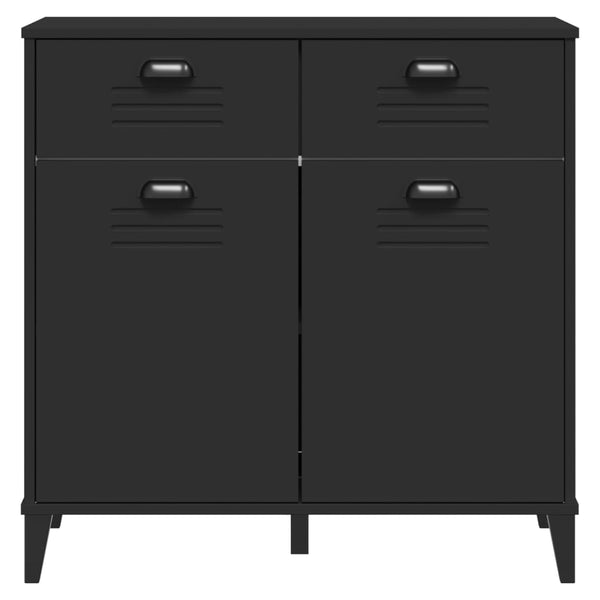 Schwarzes Sideboard Viken Slelian 80x40x80cm (Holz)