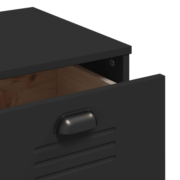 Schwarzes Sideboard Viken Slelian 80x40x80cm (Holz)