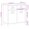 Schwarzes Sideboard Viken Slelian 80x40x80cm (Holz)