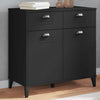 Schwarzes Sideboard Viken Slelian 80x40x80cm (Holz)