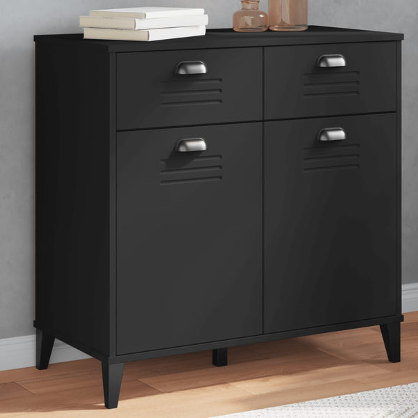 Schwarzes Sideboard Viken Slelian 80x40x80cm (Holz)