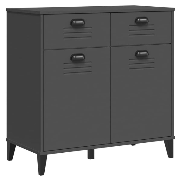 Anthrazitgraues Sideboard Viken Slelian 80x40x80cm (Holz)