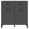 Anthrazitgraues Sideboard Viken Slelian 80x40x80cm (Holz)
