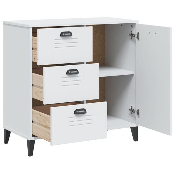 Weißes Sideboard Viken Dache 80x40x80cm (Holz)