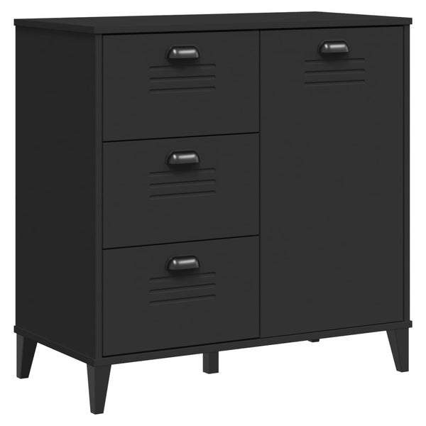 Schwarzes Sideboard Viken Dache 80x40x80cm (Holz)