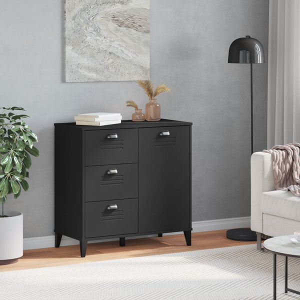 Schwarzes Sideboard Viken Dache 80x40x80cm (Holz)