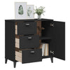 Schwarzes Sideboard Viken Dache 80x40x80cm (Holz)