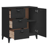 Schwarzes Sideboard Viken Dache 80x40x80cm (Holz)