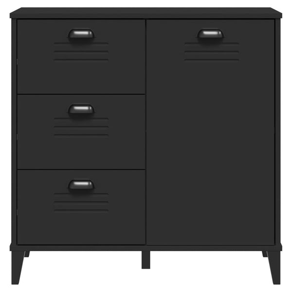 Schwarzes Sideboard Viken Dache 80x40x80cm (Holz)