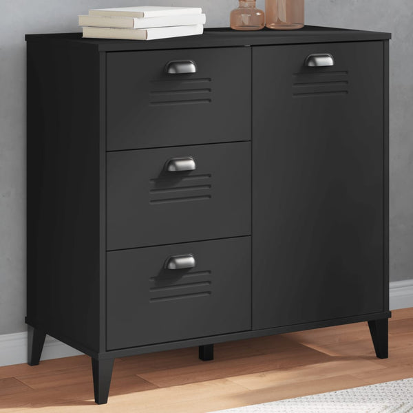 Schwarzes Sideboard Viken Dache 80x40x80cm (Holz)
