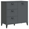 Anthrazitgraues Sideboard Viken Dache 80x40x80cm (Holz)