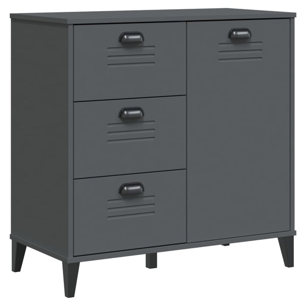 Anthrazitgraues Sideboard Viken Dache 80x40x80cm (Holz)
