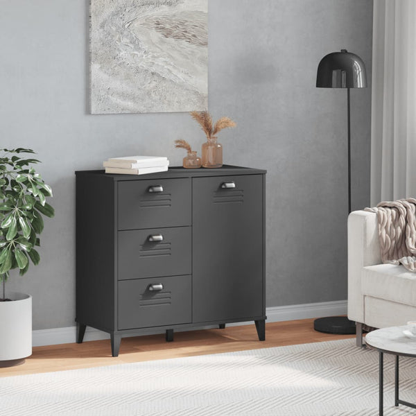 Anthrazitgraues Sideboard Viken Dache 80x40x80cm (Holz)