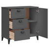 Anthrazitgraues Sideboard Viken Dache 80x40x80cm (Holz)