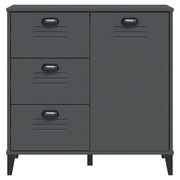 Anthrazitgraues Sideboard Viken Dache 80x40x80cm (Holz)