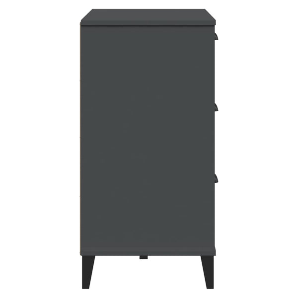 Anthrazitgraues Sideboard Viken Dache 80x40x80cm (Holz)
