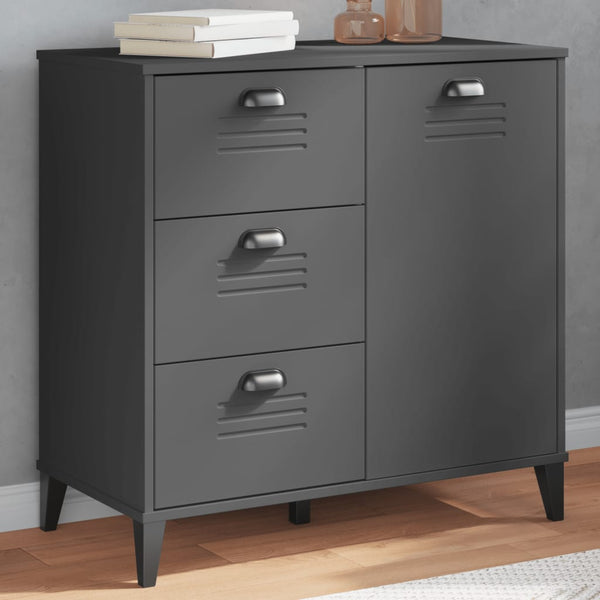 Anthrazitgraues Sideboard Viken Dache 80x40x80cm (Holz)