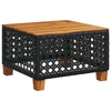 Gartentisch Hayleigh schwarz 55x55x36cm (Akazienholz und Polyrattan)