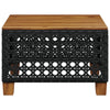 Gartentisch Hayleigh schwarz 55x55x36cm (Akazienholz und Polyrattan)