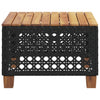 Gartentisch Hayleigh schwarz 55x55x36cm (Akazienholz und Polyrattan)