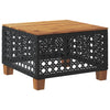 Gartentisch Hayleigh schwarz 55x55x36cm (Akazienholz und Polyrattan)