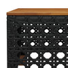 Gartentisch Hayleigh schwarz 55x55x36cm (Akazienholz und Polyrattan)