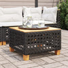 Gartentisch Hayleigh schwarz 55x55x36cm (Akazienholz und Polyrattan)