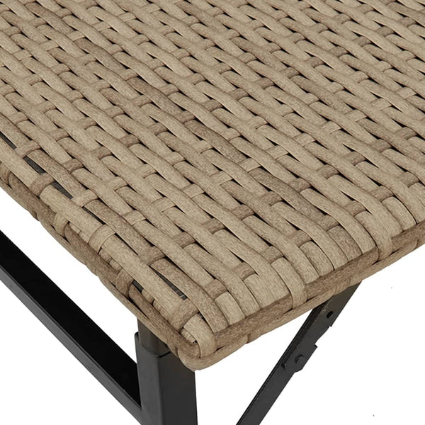 Beige puutarharuokailusarja Vitalii kokoontaittuva (5-osainen)