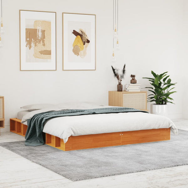 Bettgestell Sabia aus Wachsbraun 150x200cm (Kiefer)